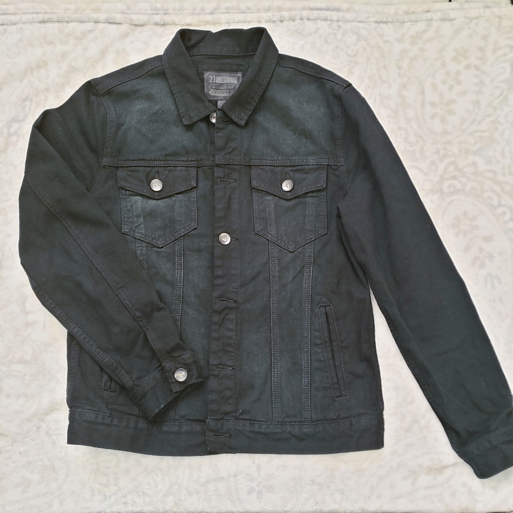 21 MEN vintage button front denim jacket